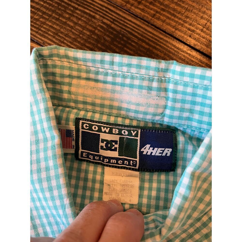 Western Cowgirl Retro Pearl Snap Shirt Women Medium Festival Button Up Farm Barn - Picture 3 of 9